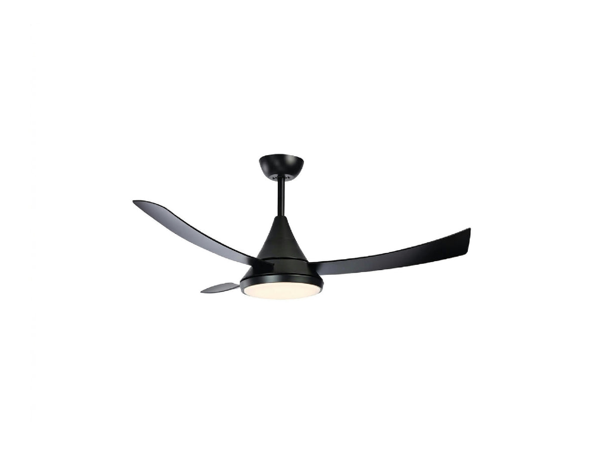 מאוורר תקרה "32W ESPRESSO 52 עם שלט-שחור - Flush Mount Ceiling Light