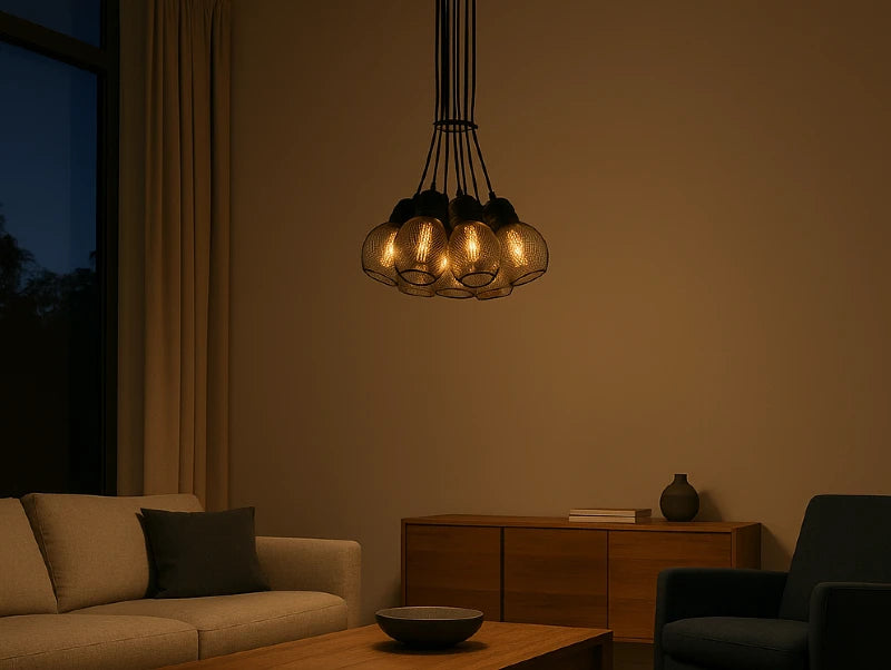 מנורת תלייה MAZI בסלון