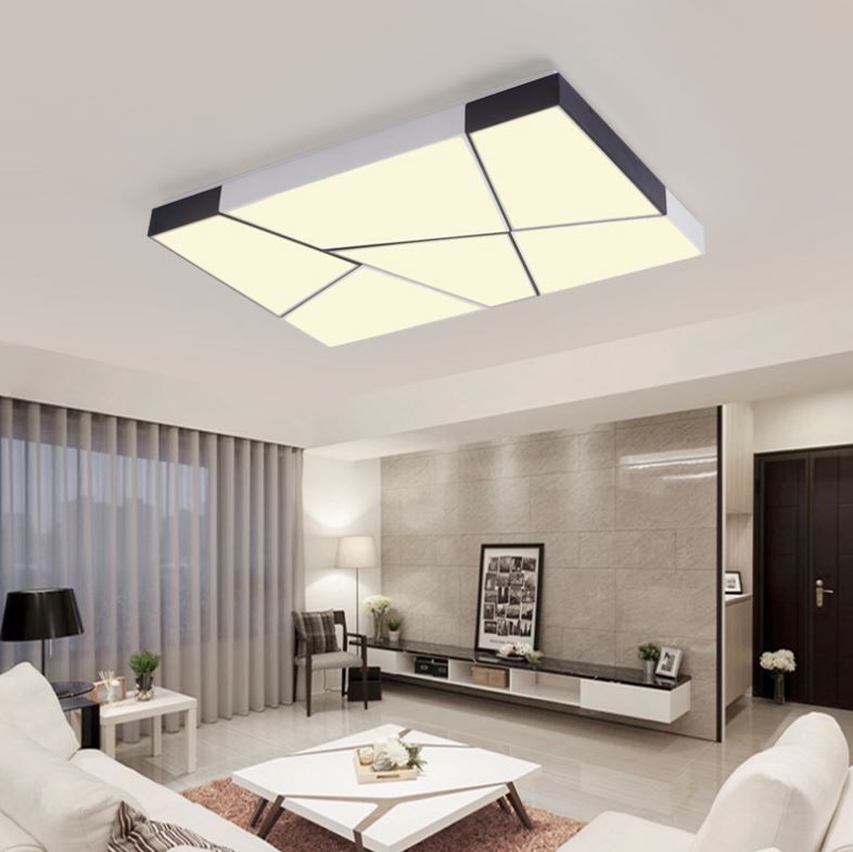 מנורה צמודת תקרה  LINES  + שלט + 3 גווני אור מובנים + דימר - תצוגה