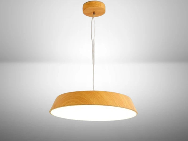 מנורת תלייה DAFI בצבע אלון בגוון אור לבן קר