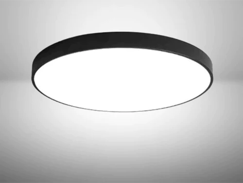 מנורה צמודת תקרה SLIM  - בצבע שחור - תצוגה - קוטר 60