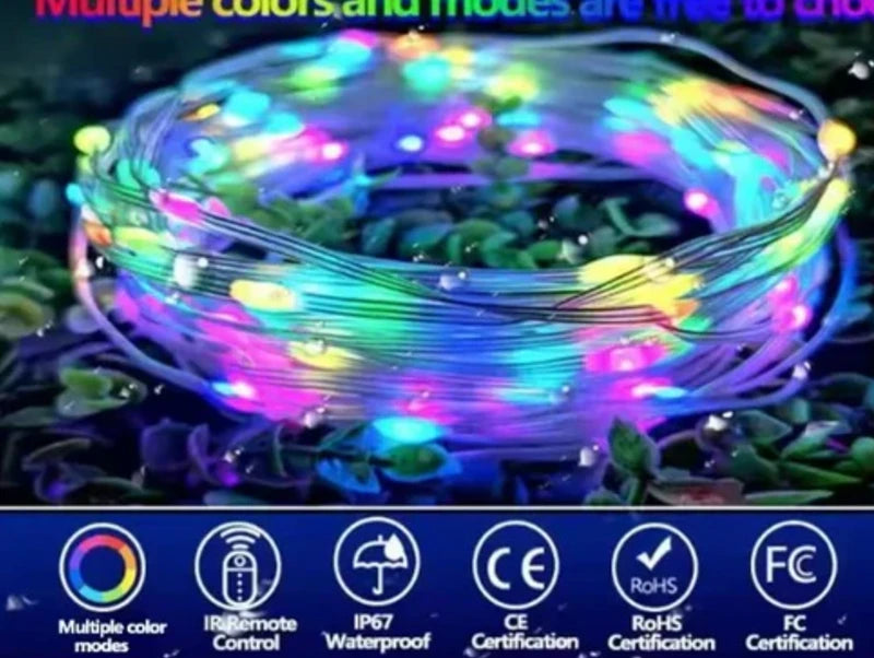 שרשרת לד באורך 20 מטר צבעונית