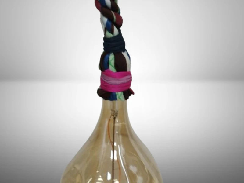 מנורת חבל שיזל צבעונית באורך מטר