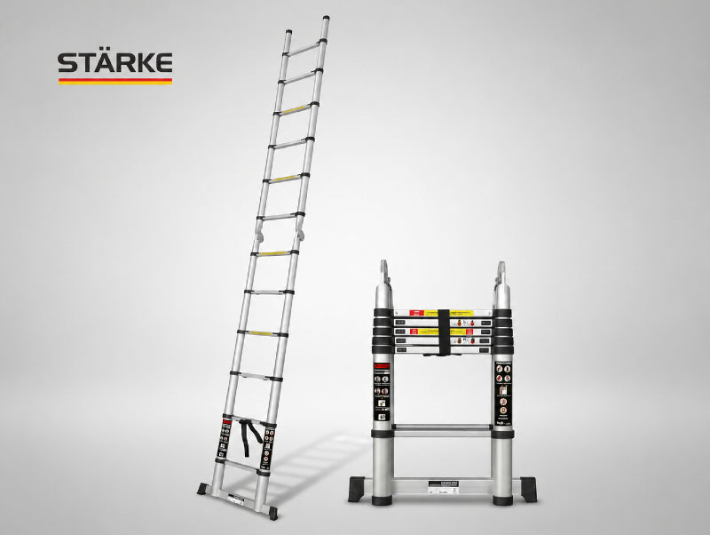 סולם אלומיניום FOLD-A טלסקופי,3.8 מ',תוצרת STARKE
