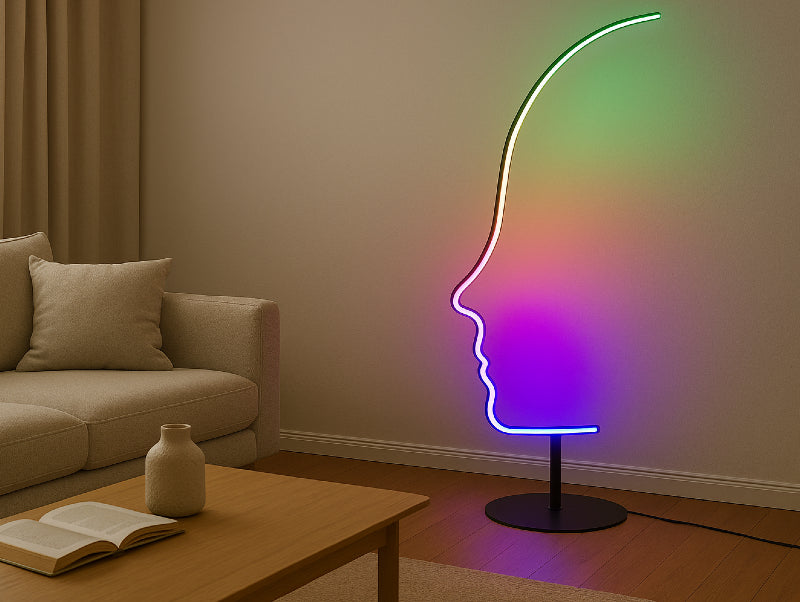 מנורת רצפה צבעונית