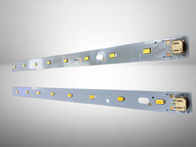 שני פסי לד קשיחים 5730 בגוון לבן קר ובגוון לבן חם