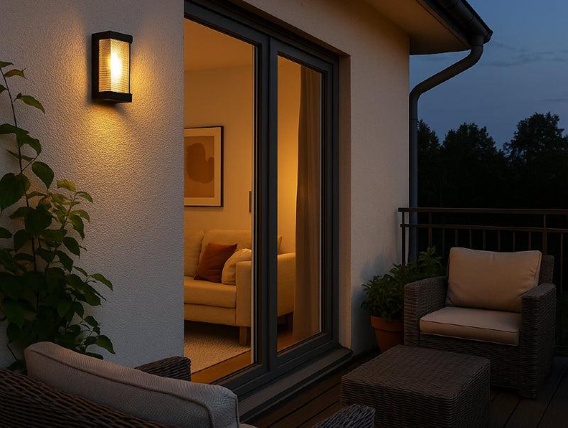 מנורת קיר חוץ NOR בכניסה מהמרפסת