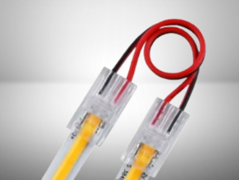 מחבר חיבור עם כבל חשמל 5 ס"מ לפס לד COB 8mm