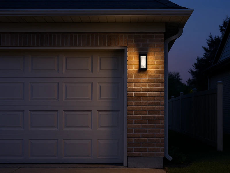 מנורת קיר חוץ NOR בכניסה לחנייה פרטי