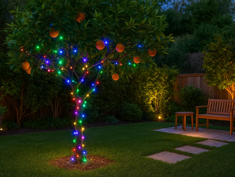 שרשרת לד באורך 20 מטר צבעונית