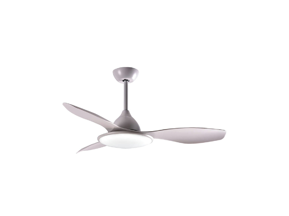 מאוורר תקרה "52 דגם סנסציה עם שלט-לבן - Flush Mount Ceiling Light