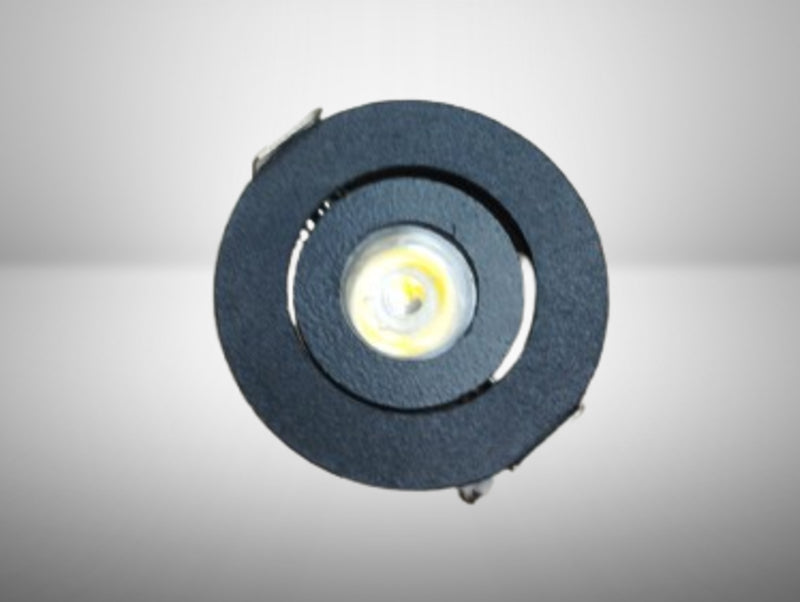 ספוט שקוע תקרה דגם Maya בצבע שחור גוון אור לבן חם - תצוגה