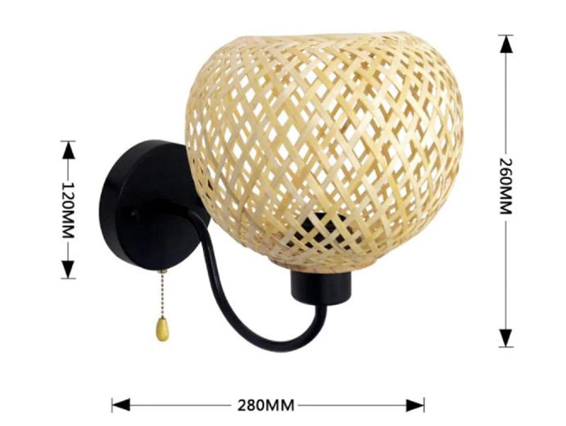 מידות של מנורת קיר MONA