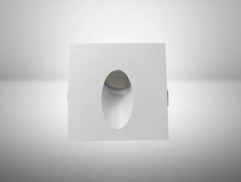 שקוע קיר מרובע 55 ממ כולל קופסת ביטון בצבע לבן - תצוגה