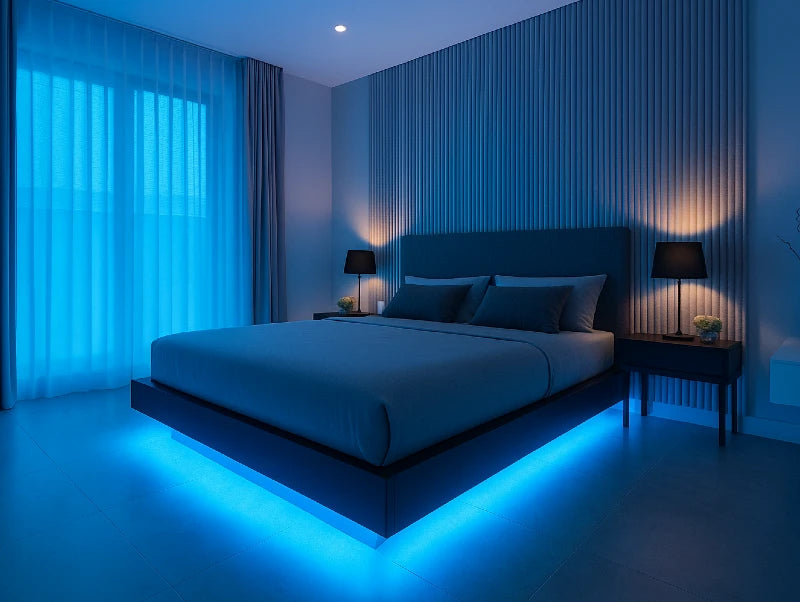 פס לד מוגן מים 3030 חיבור ישיר למתח 220V עד 100 מטר - BLUE ICE צבע מיוחד מאוד