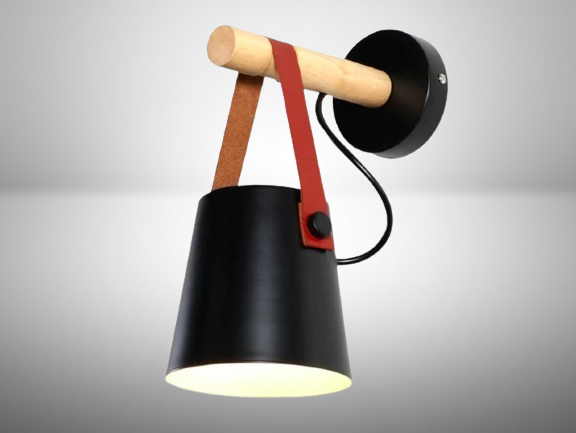 מנורת קיר שחורה