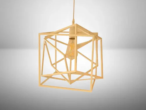 מנורת תלייה HEXAGON בצבע לבן - תצוגה