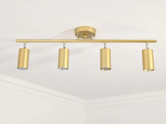 מנורה צמודת תקרה 4 ספוטים פליז NOA