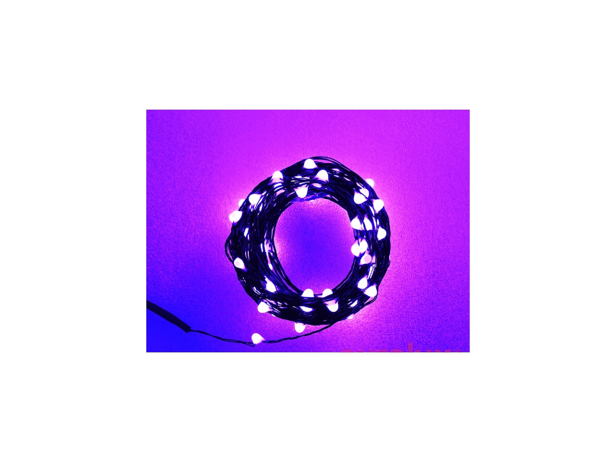 ●● חבל ננו לדים 100 לדים 10 מטר אור סגול 12V BATTERY - String Lights באתר לדמרקט