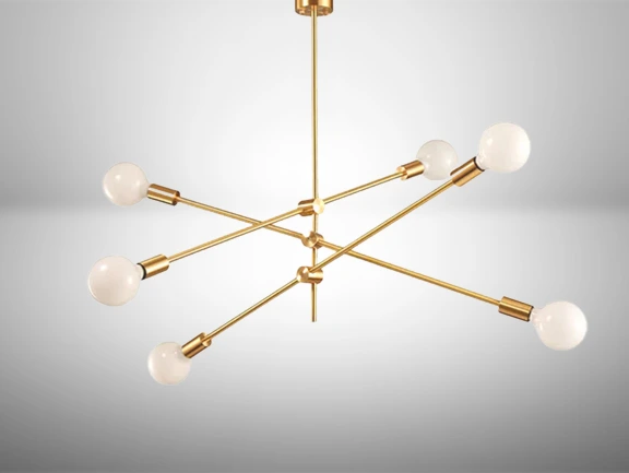 מנורת תלייה EXCLUSIVE - שני מוטות ולא שלושה כמו בתמונה - תצוגה