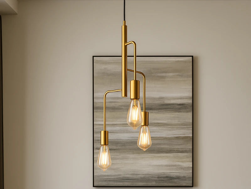 מנורת תלייה TRIPLE BRASS תלוייה מהתקרה