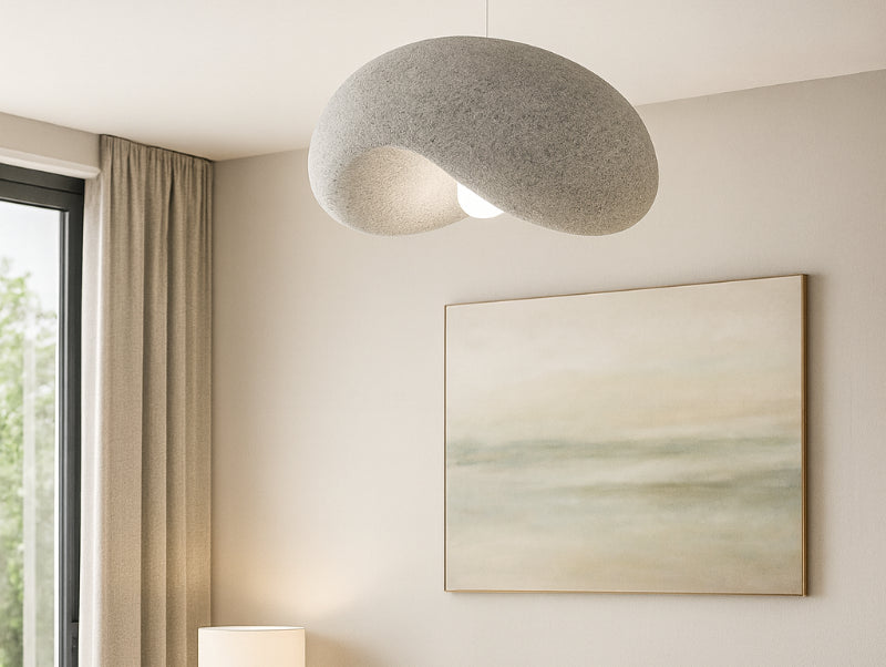 מנורת תלייה בצבע בטון