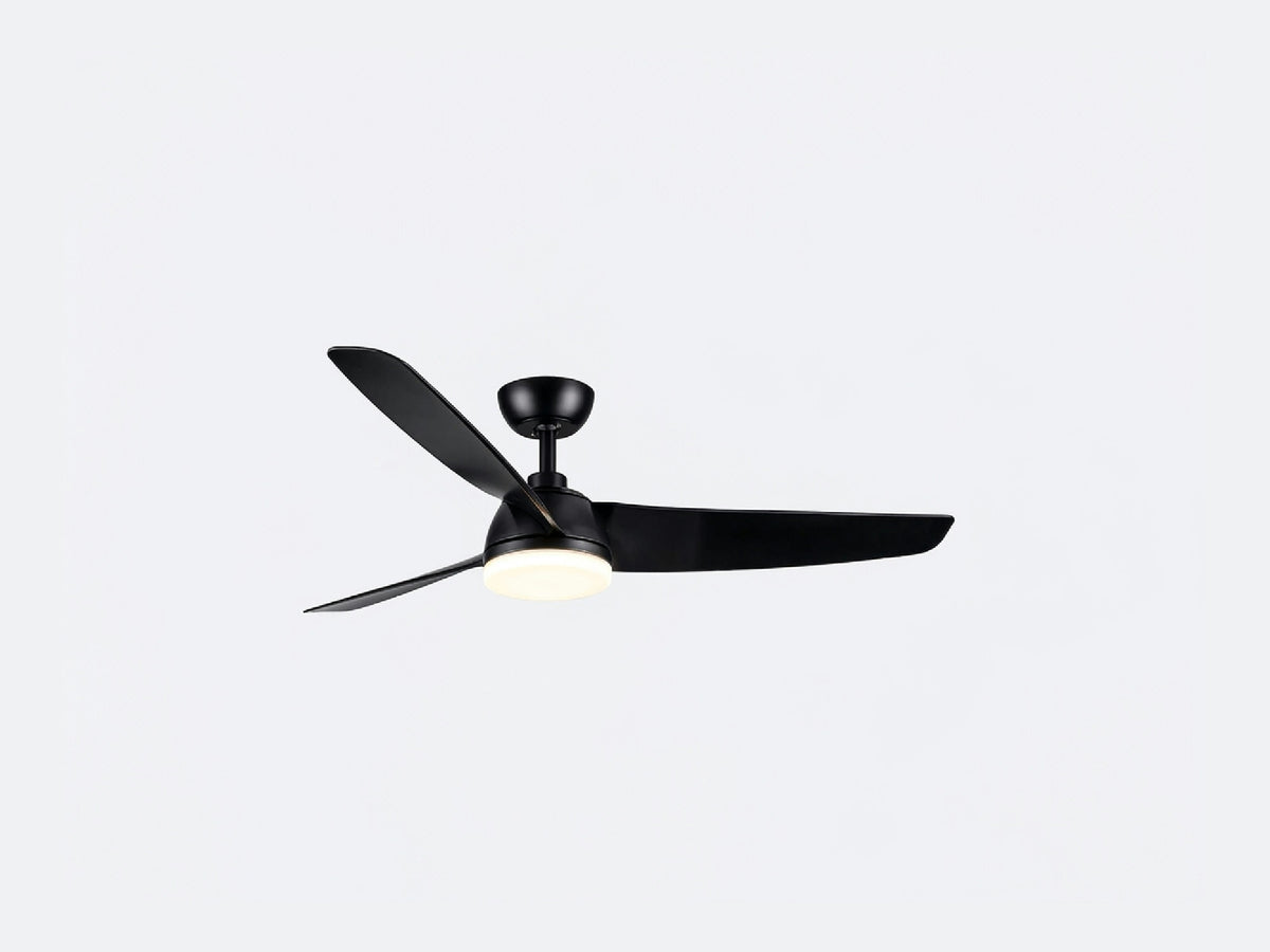 מאוורר תקרה "25W GRANITA 52 עם שלט -שחור - Flush Mount Ceiling Light