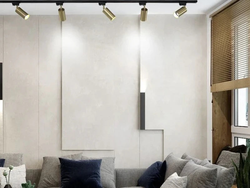 גוף תאורה בצבע פליז לפס צבירה RESTO - תצוגה