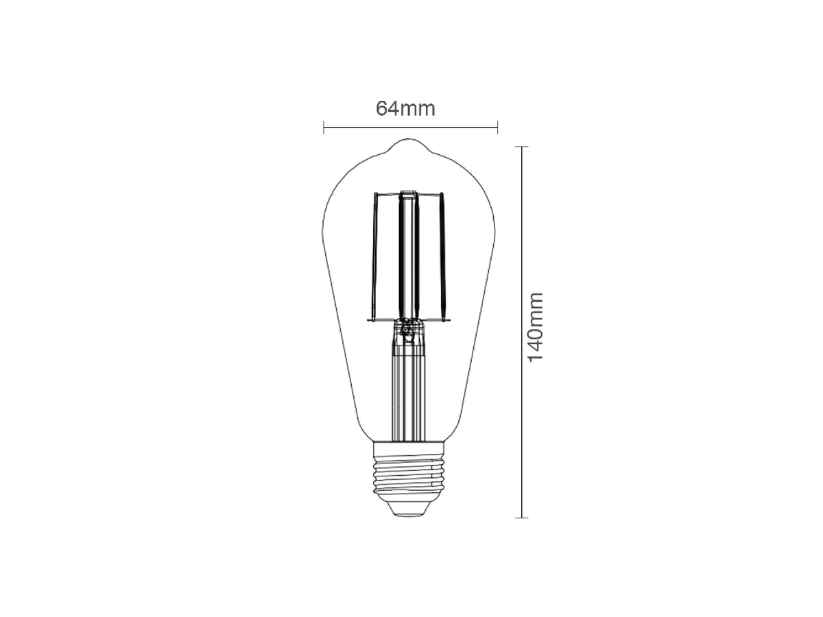 פילמנט לד דמוי להט 5W 2700K ST64 12-48VAC/DC E27 - LED Bulbs באתר לדמרקט