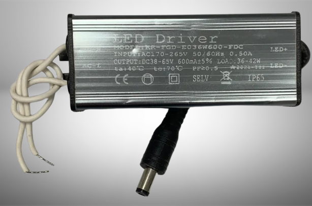 לד דרייבר LED DRIVER 36-42W 600ma 38-65V DC