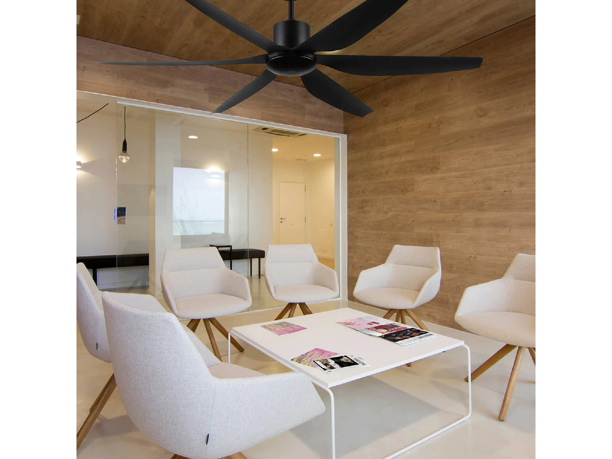 מאוורר תקרה "GIANT B17 66 עם שלט- שחור - Ceiling Fan with Light באתר לדמרקט