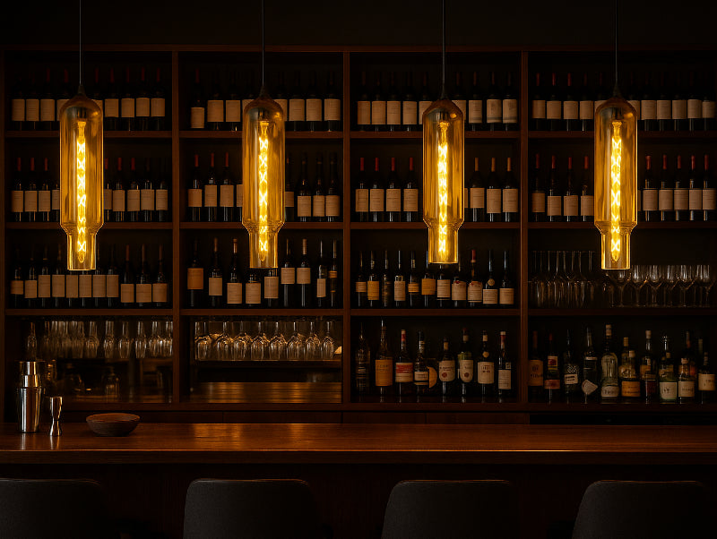 ארבע מנורות תלייה AMI בבר