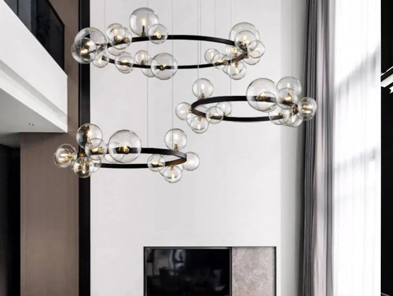 שלוש מנורות תלייה SERF תלויות מתקרה גבוהה