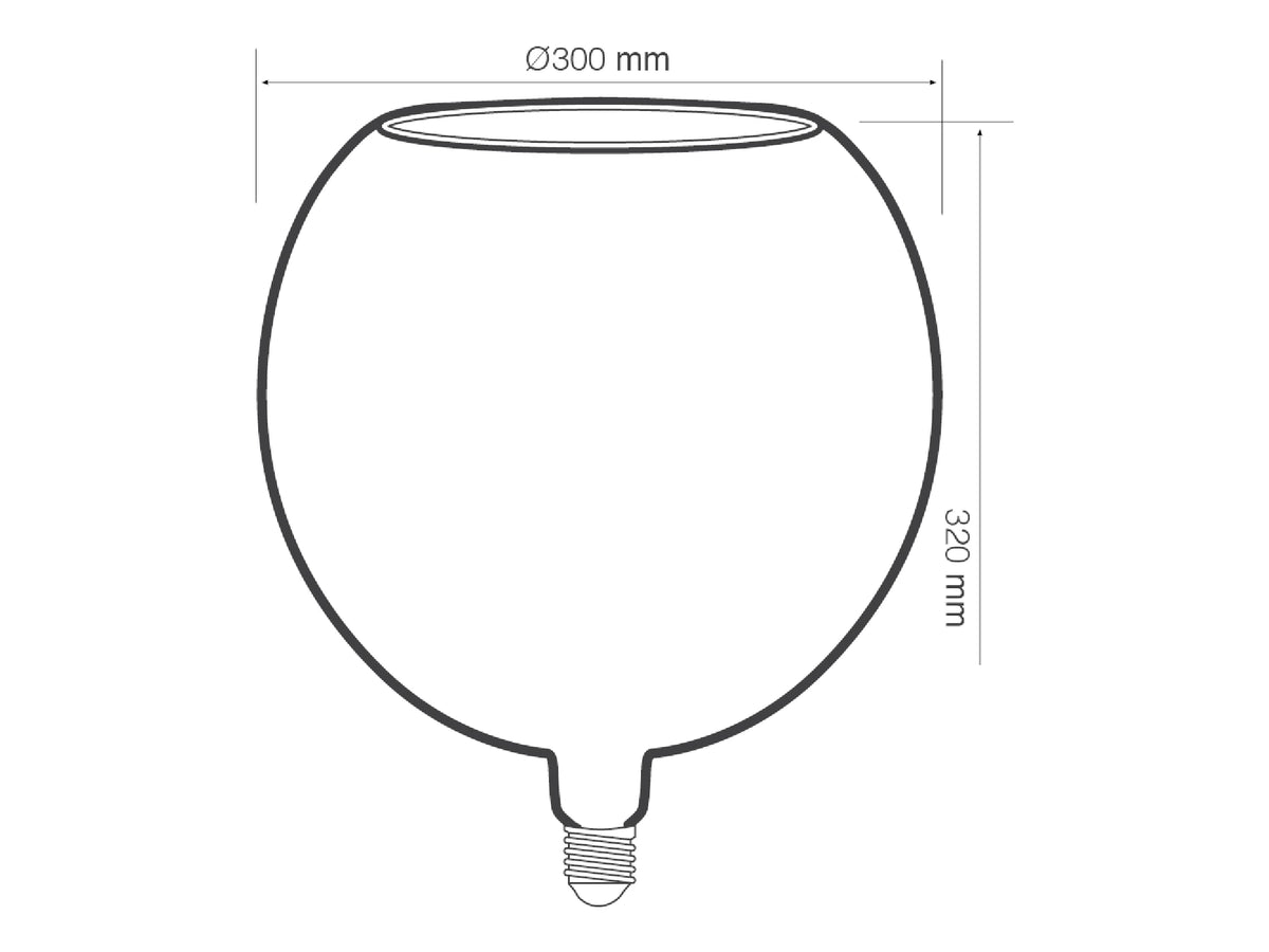 GLOW גלוב 300מ"מ זכוכית שקופה 8 וואט 2200K לעמעום - LED Bulbs באתר לדמרקט