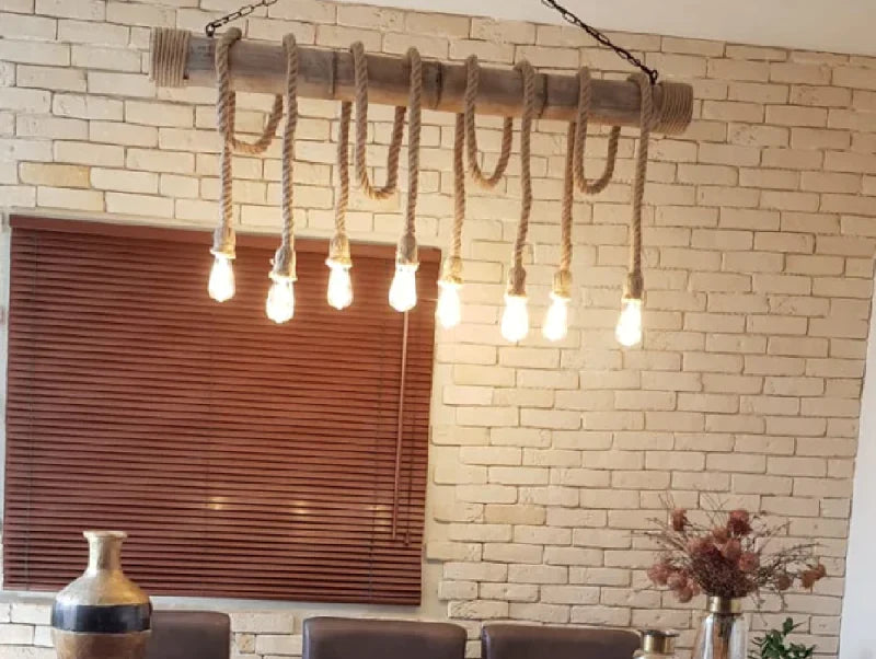 מנורת תלייה מסדרת NATURAL BAMBOO - תצוגה