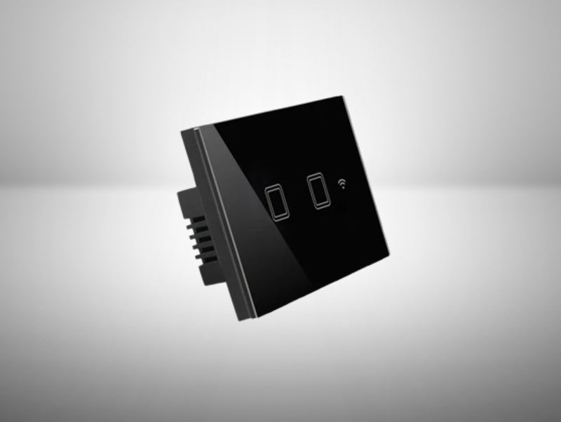 מפסק תאורה שחור 3 מתגים+מאסטר TOUCH WIFI