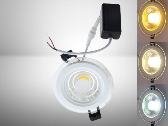 גוף תאורה שקוע מסדרת COB GLASS 7W - תצוגה