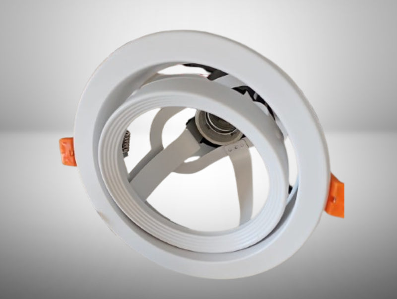 גוף תאורה שקוע - ספוט, עגול לבן לנורת  PAR30 בסיס E27 - עודפים