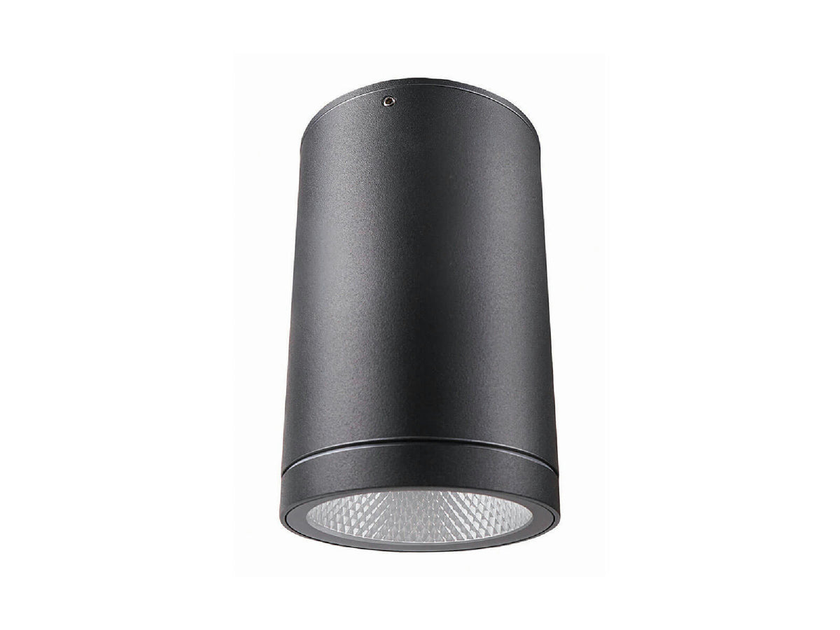 צילינדר IP65 10W CUT שחור -אור חם - Flush Mount Ceiling Light