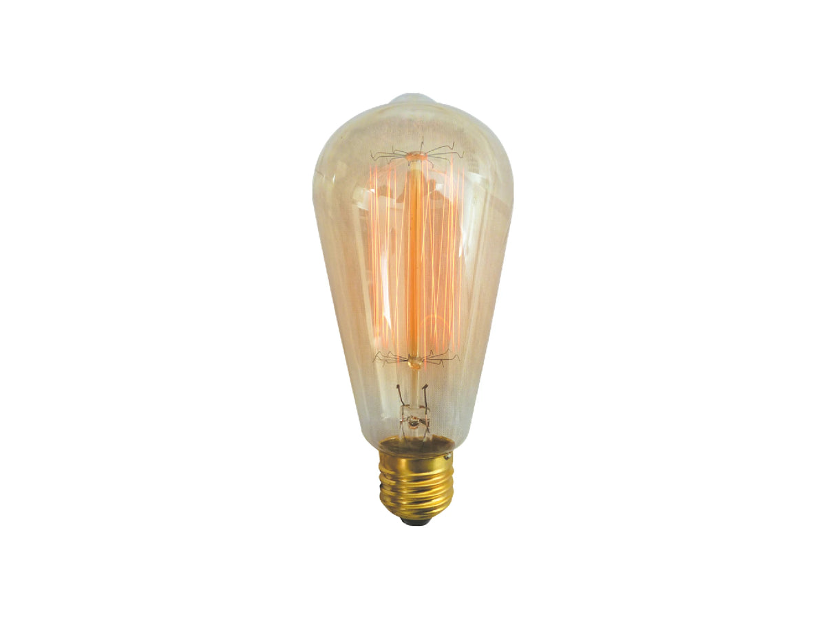 להט פחם אגסי מוזהב ST64 230V E27 2000K 60W - Incandescent Bulbs באתר לדמרקט