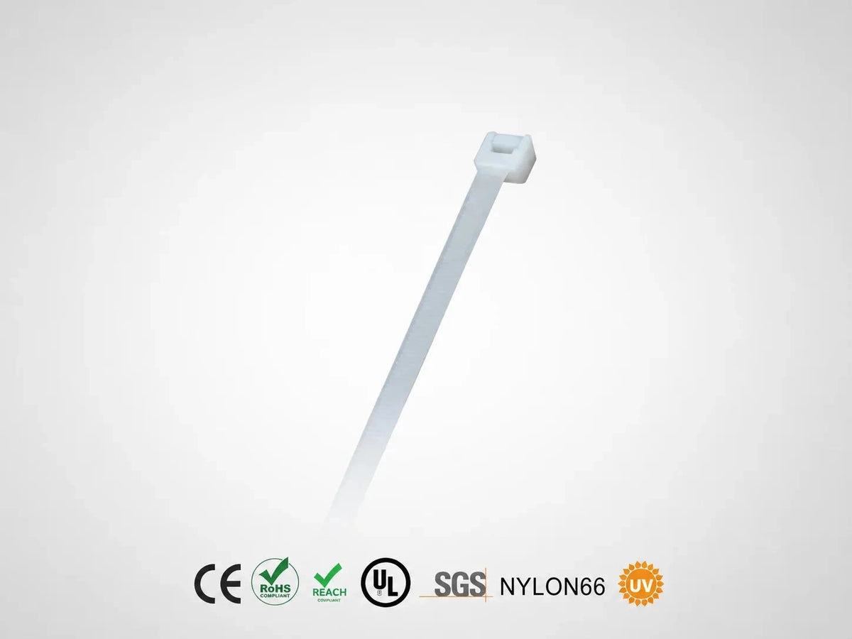 אזיקון לבן OMEGA במידה 4.7×300 מ״מ עם ראש נעילה וסימוני תקן
