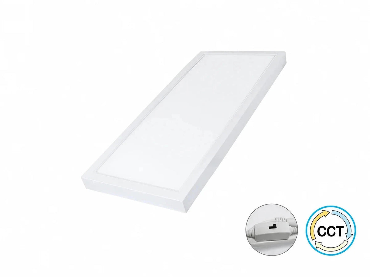 גוף תאורה SUPER LIGHT LED לבן של OMEGA במבנה מלבני דק