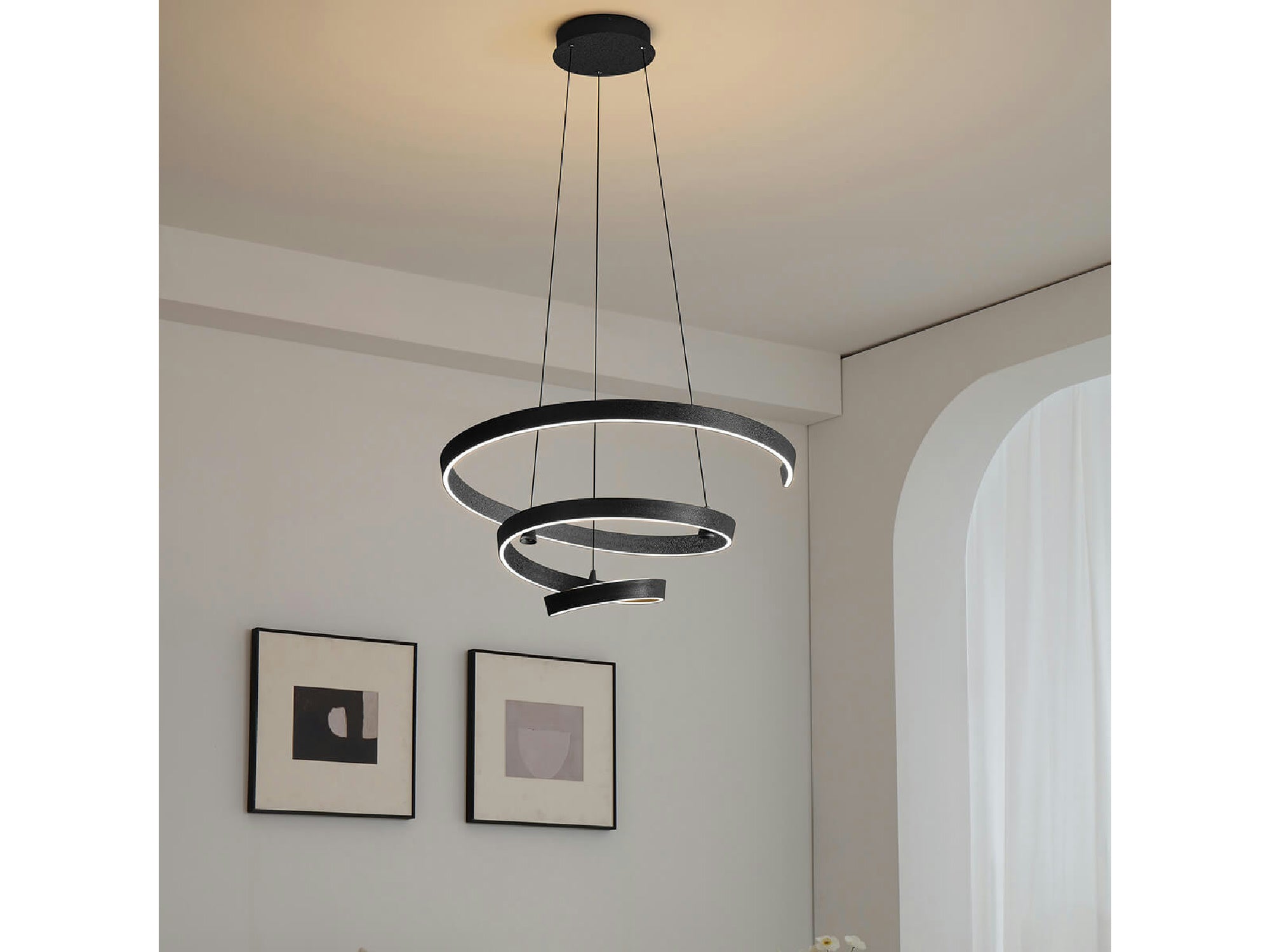 מנורת תליה 110W SPIRAL - Hanging lamps with built-in LED