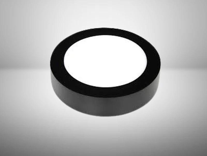 פאנל לד צמוד תקרה עגול 24W 30 ס"מ בצבע שחור - לבן קר - תצוגה