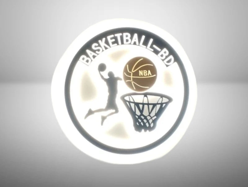 צילום של מנורת ילדים כדורסל