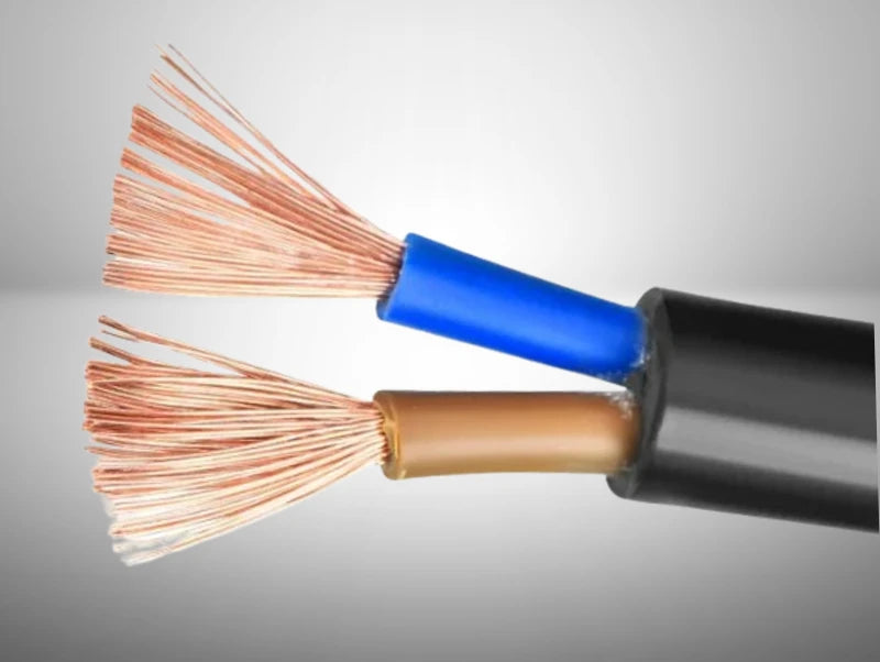 כבל חשמל נאופרן דו גידי שחור 2X4mm/6mm