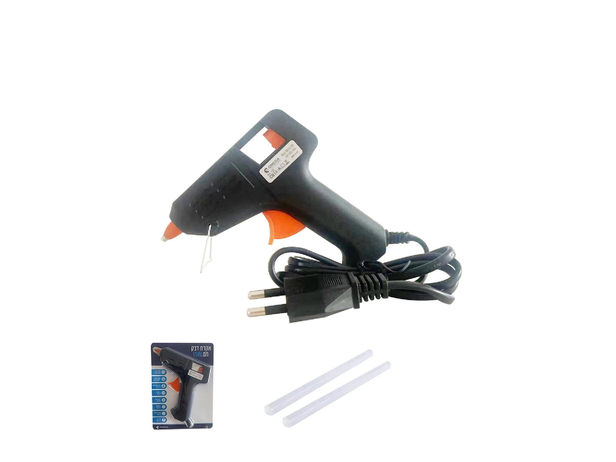 אקדח דבק חם 15W כולל 2 נרות דבק Ø7X100 מ"מ - כלי עבודה וציוד למעבדה באתר לדמרקט