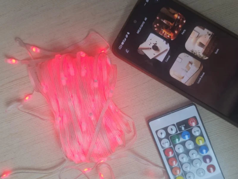 שרשרת לד באורך 20 מטר צבעונית