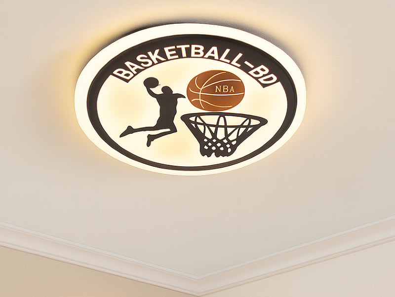 מנורת ילדים כדורסל צמודת תקרה