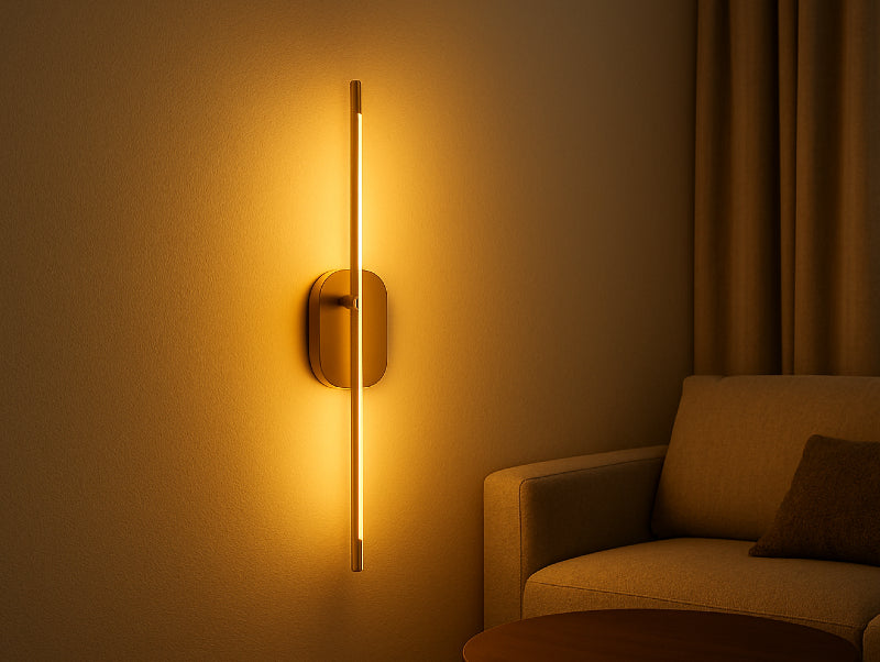 מנורת קירLUMINA VERTICA - Limited Edition על קיר בסלון